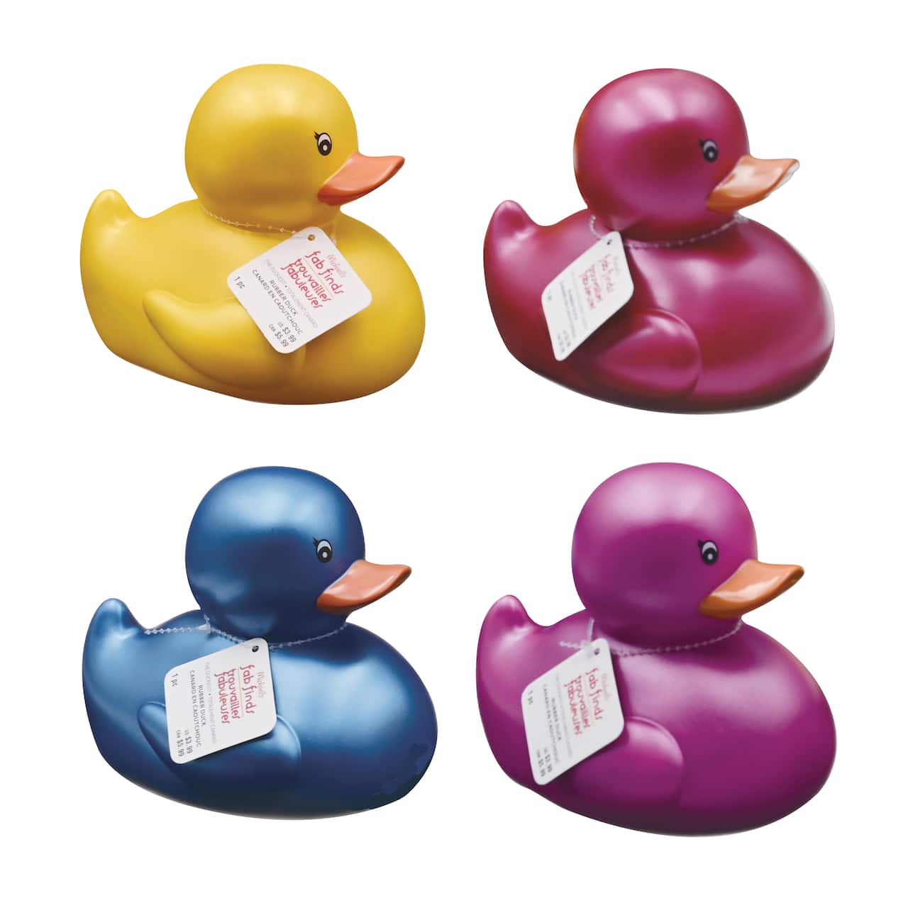 Assorted 6" Metallic Rubber Duck, 1pc. by Fab Finds